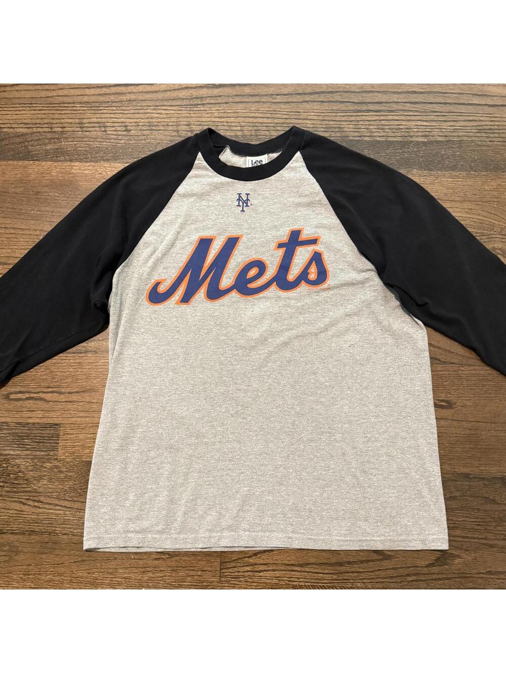 Lee New York Mets 3/4 Sleeve Baseball T-Shirt Size Medium